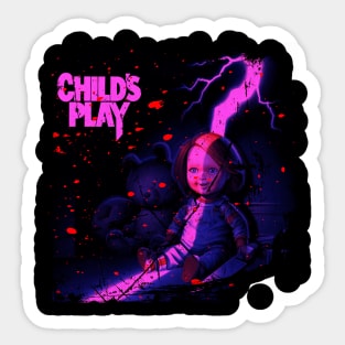 Don't Turn Your Back Child's Play Retro Slasher Shirt Sticker